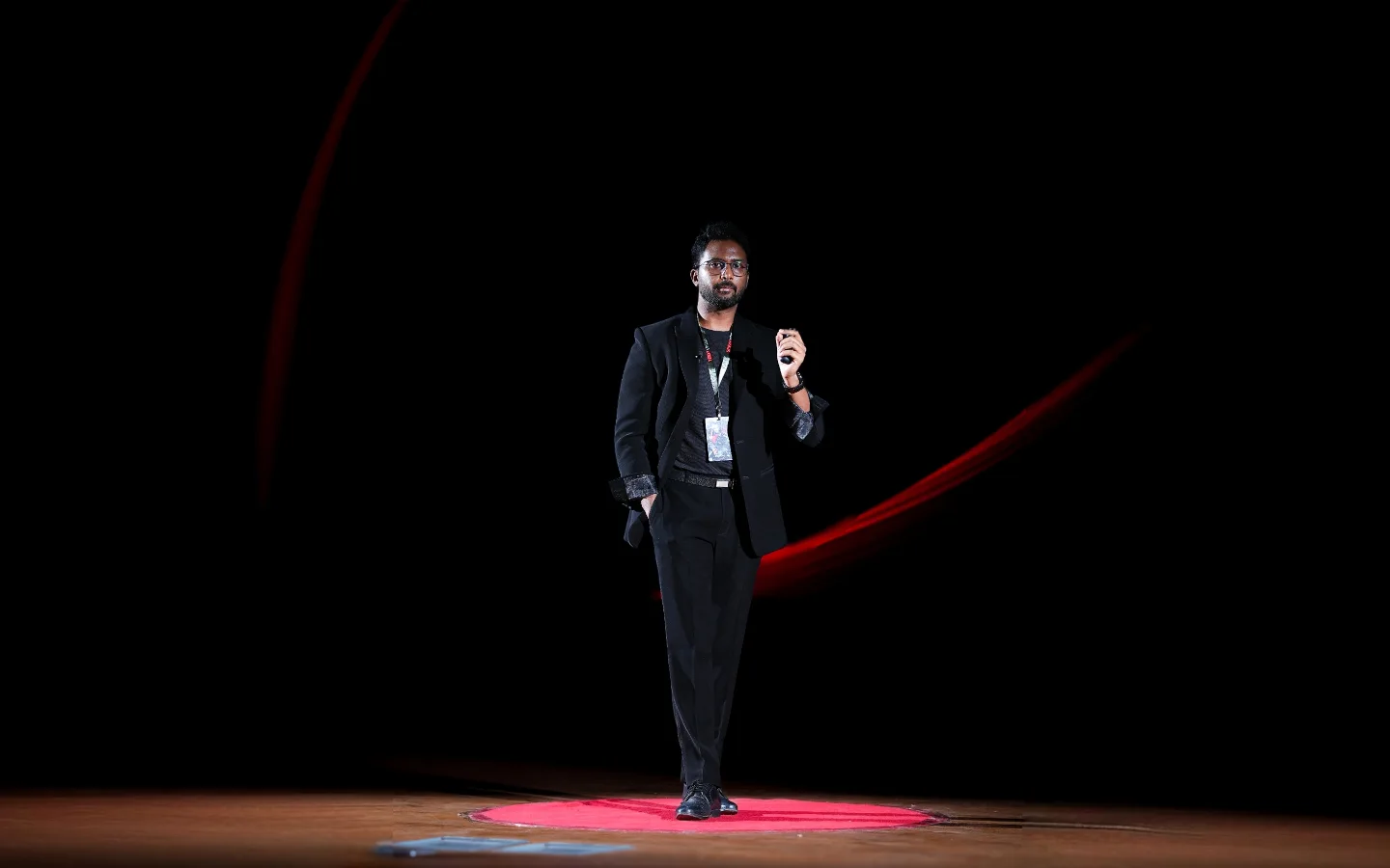 Sandeep speaking at TEDx VIT-AP