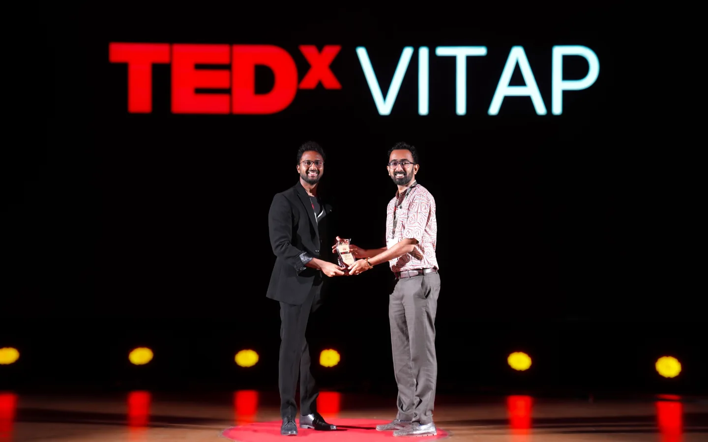 Sandeep speaking at TEDx VIT-AP