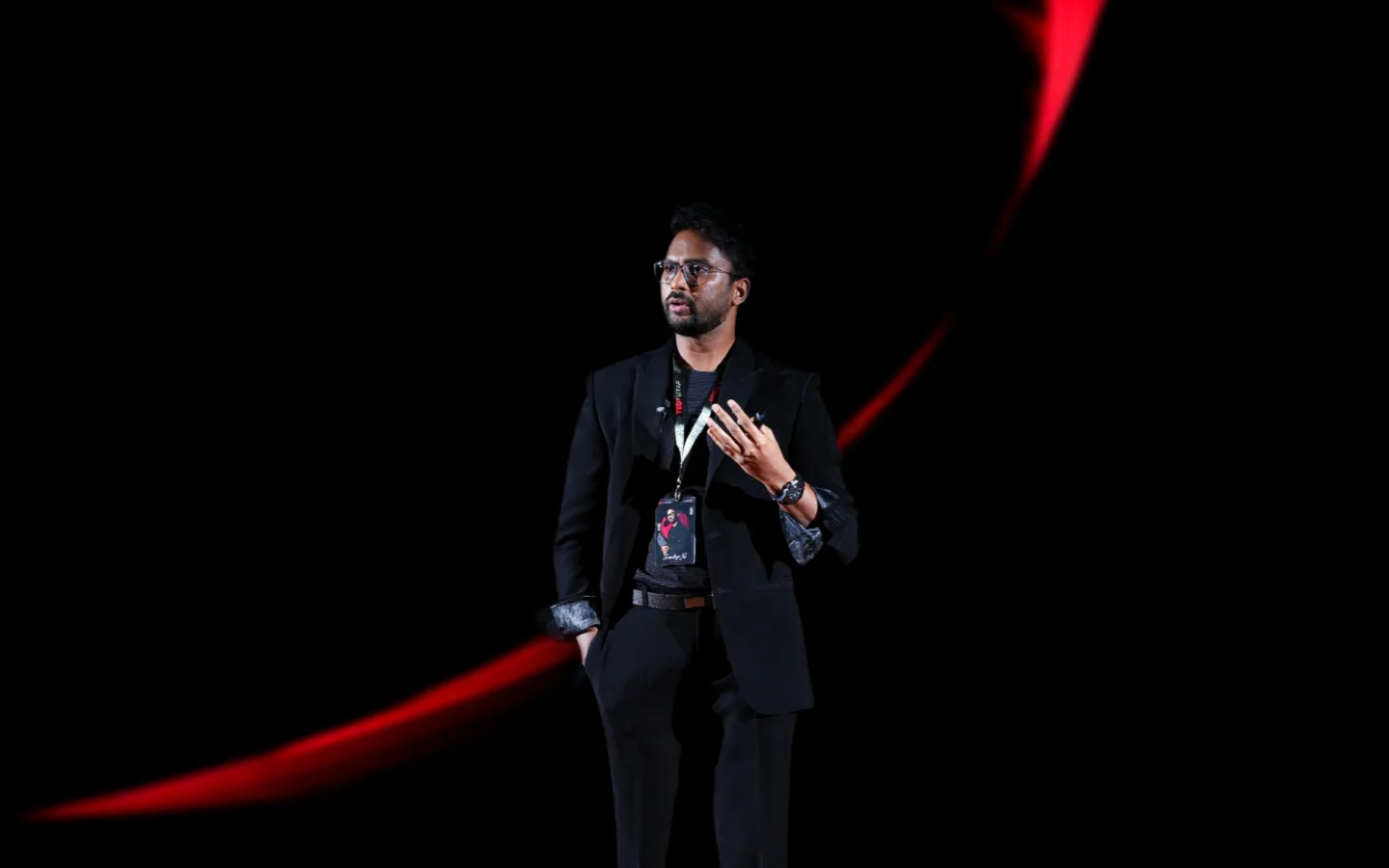 Sandeep speaking at TEDx VIT-AP